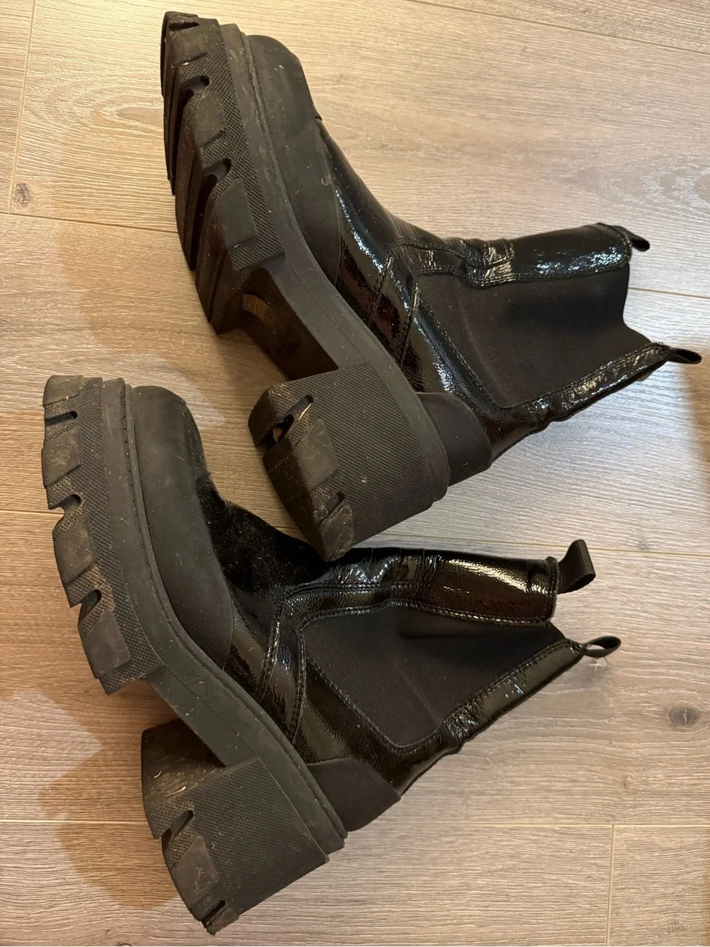 GANNI Black Platform Chelsea Boots (Women’s 38)